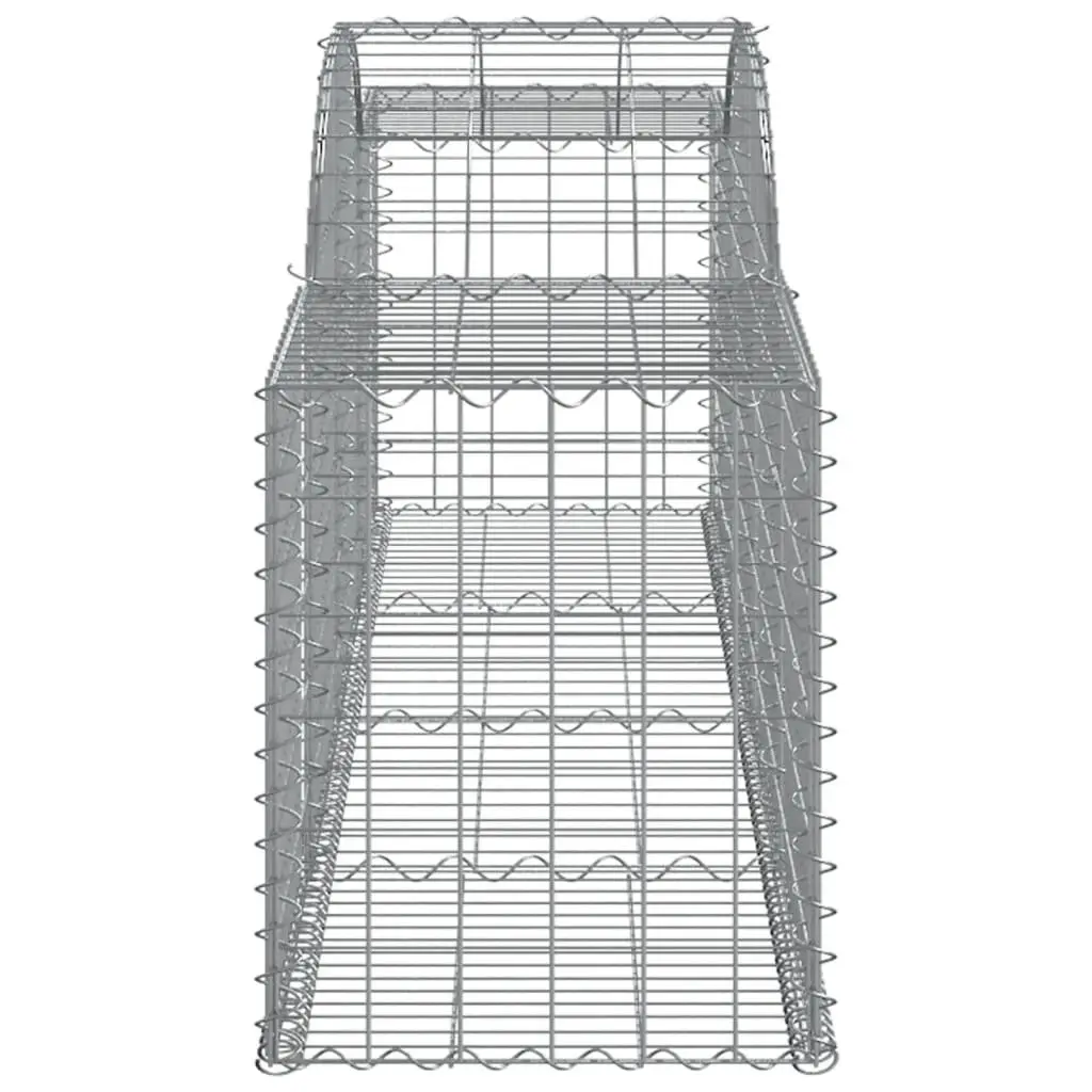 Arched Gabion Basket Garden Barrier Outdoor Decorative Retaining Wall 300 x 50 x 60/80 cm