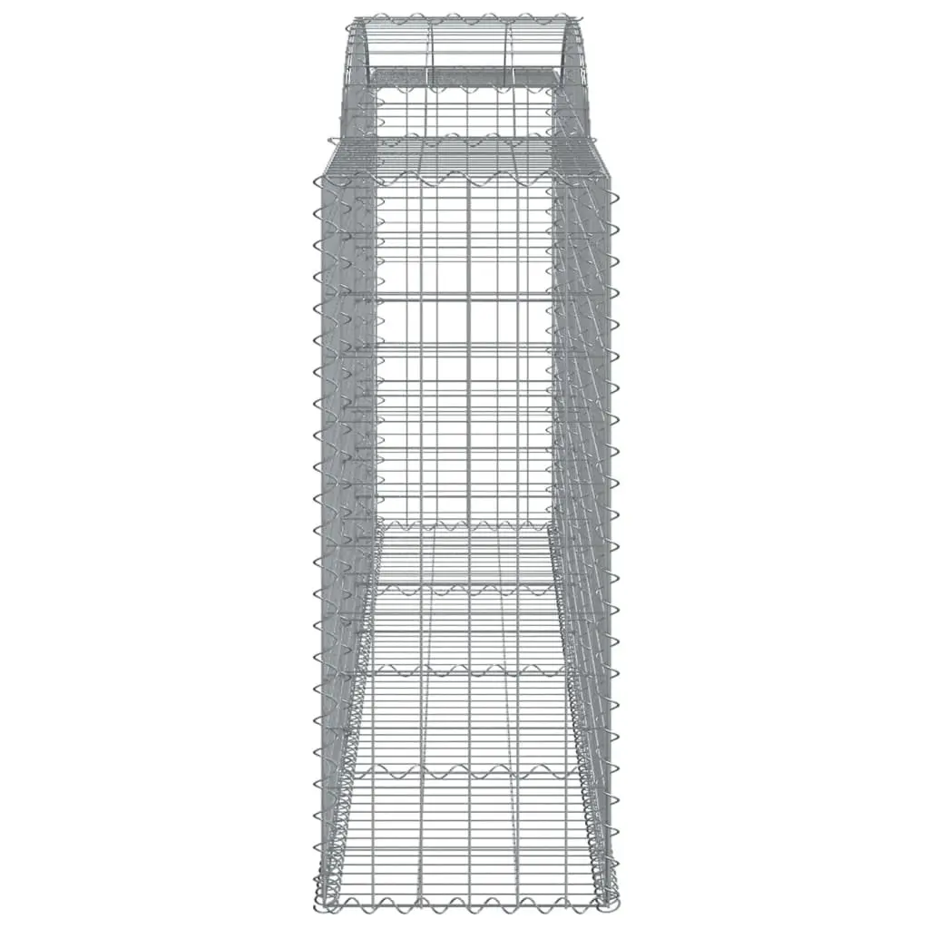 Gabion Basket Garden Barrier Arched Galvanised Iron 300 x 50 x 120/140 cm