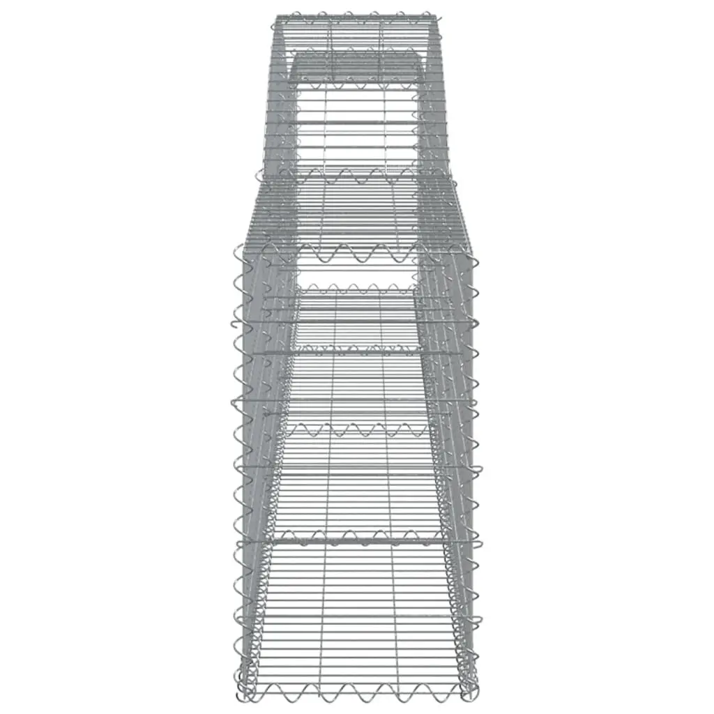 Arched Gabion Basket Garden Barrier 400x30x60/80 cm Decorative Retaining Wall