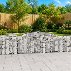 Dimensions and Material Details for Arched Gabion Basket 400x30x100/120 cm