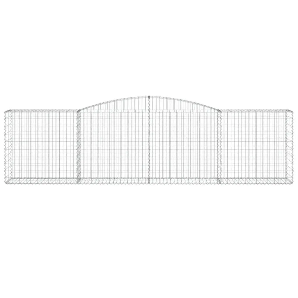 Arched Gabion Basket 400x50x100/120 cm Garden Barrier Retaining Wall Decorative