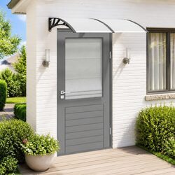 Black Door Canopy Specifications: 150x100cm, Polycarbonate