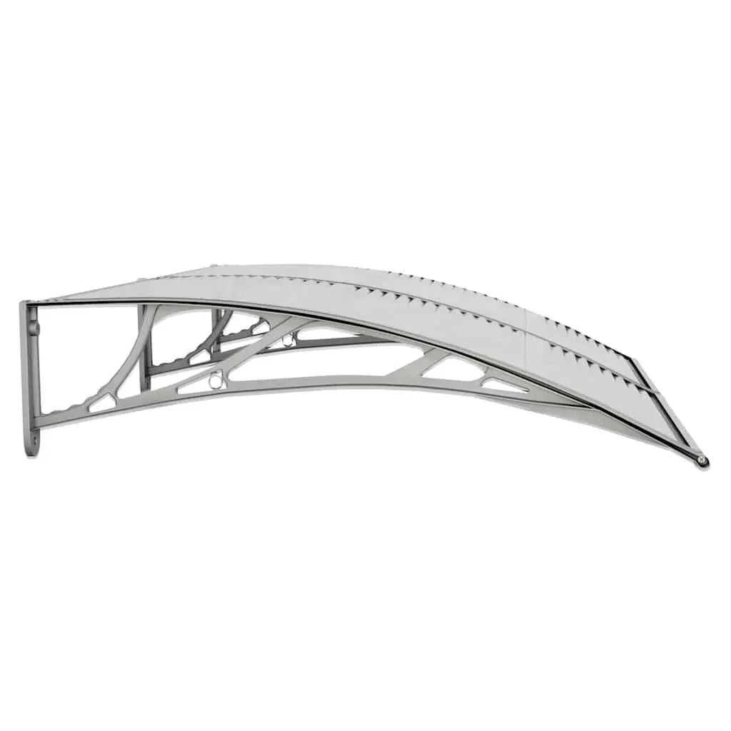 Door Canopy Outdoor 150x100cm Polycarbonate Awning Porch Roof Rain Shelter Grey