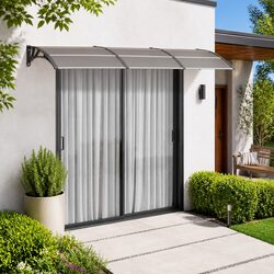 Black Door Canopy - 300x100 cm Polycarbonate Specifications