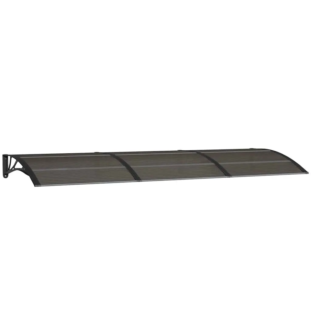 Door Canopy 300x100 cm Black Polycarbonate Porch Awning Weather Shield Outdoor