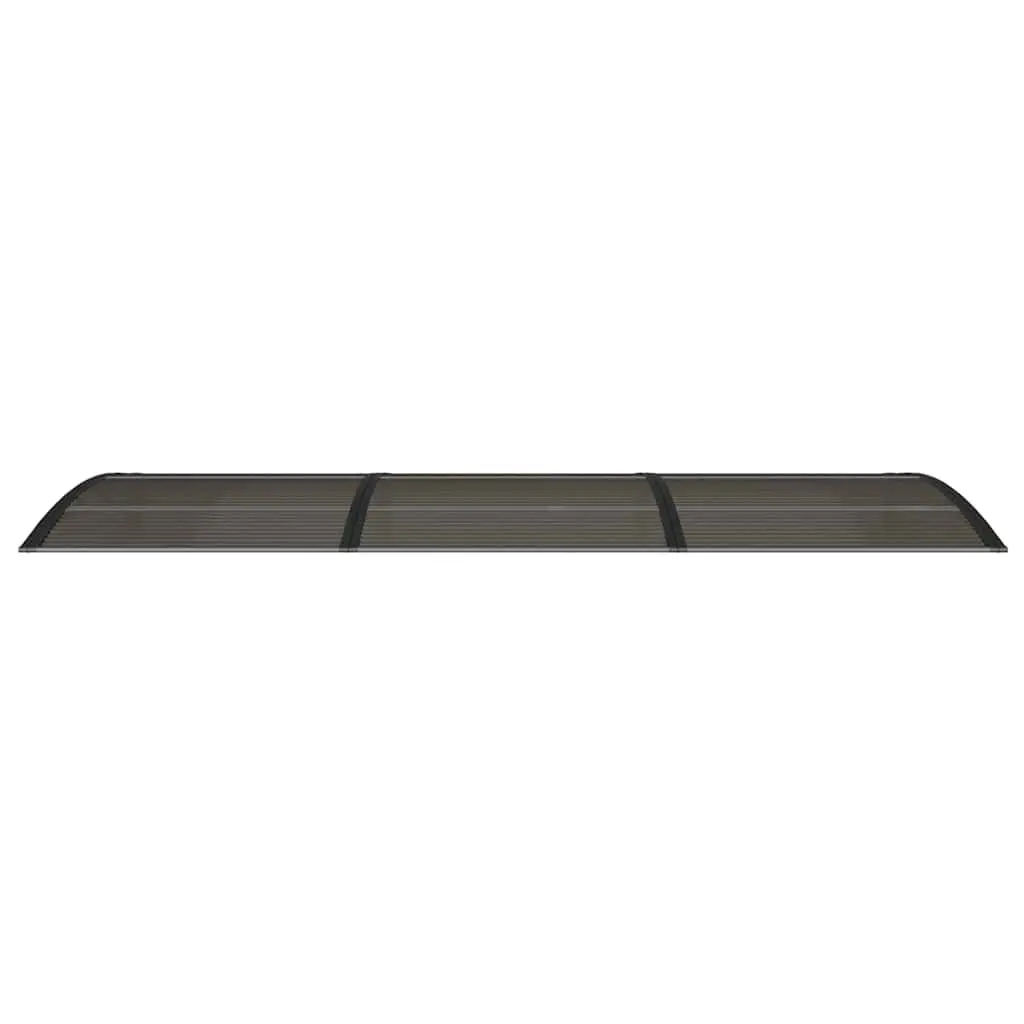 Door Canopy 300x100 cm Black Polycarbonate Porch Awning Weather Shield Outdoor