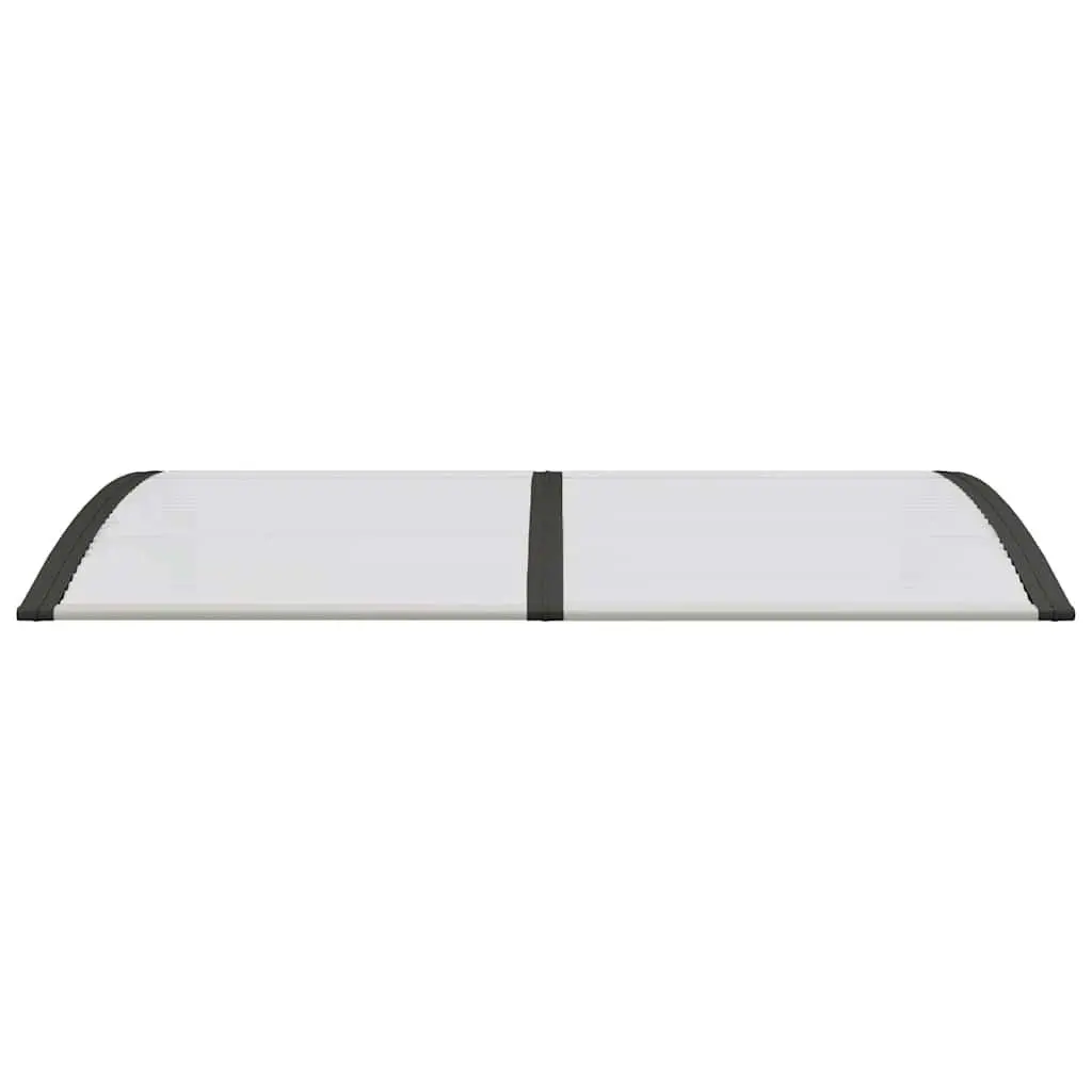 Door Canopy for Porch 150x75cm Polycarbonate Black Transparent Weather Resistant