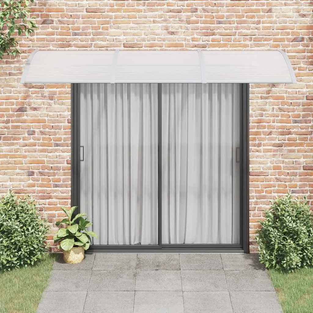 Door Canopy Outdoor 300x75cm Grey Polycarbonate Awning Shelter