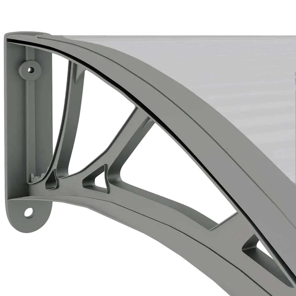 Door Canopy Outdoor 300x75cm Grey Polycarbonate Awning Shelter