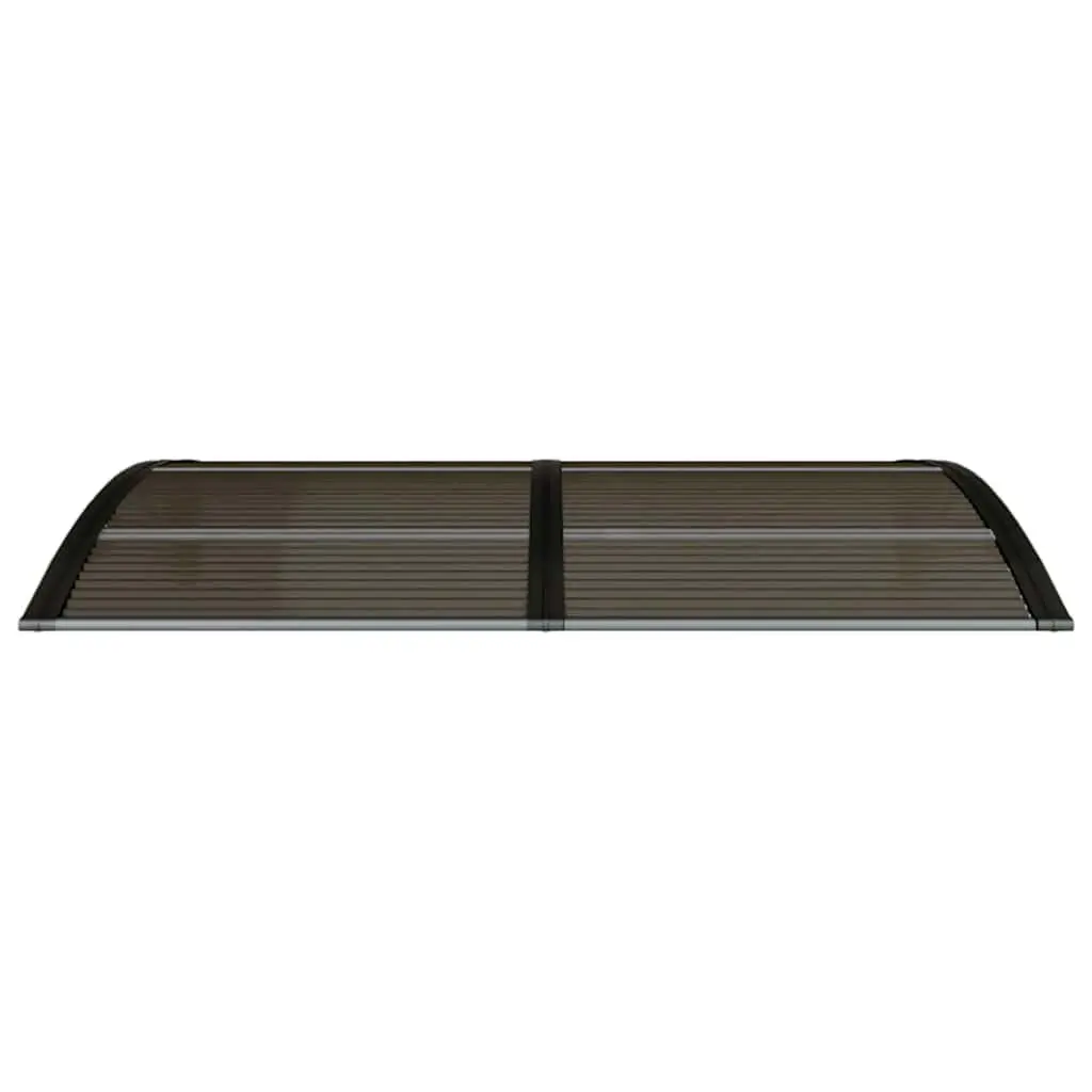 Door Canopy 150x75cm Black Polycarbonate Awning Porch Shelter Weather Protection