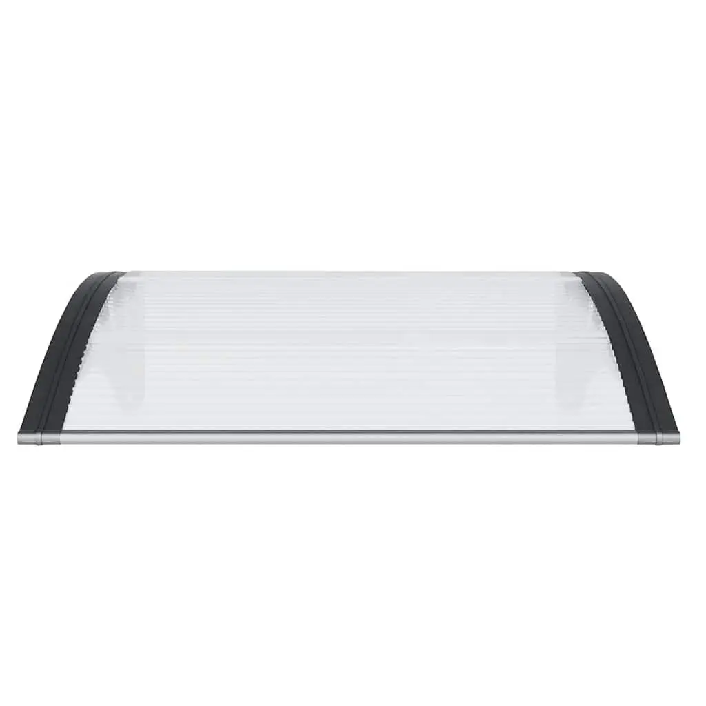 80x75cm Black Polycarbonate Door Canopy with Accessories