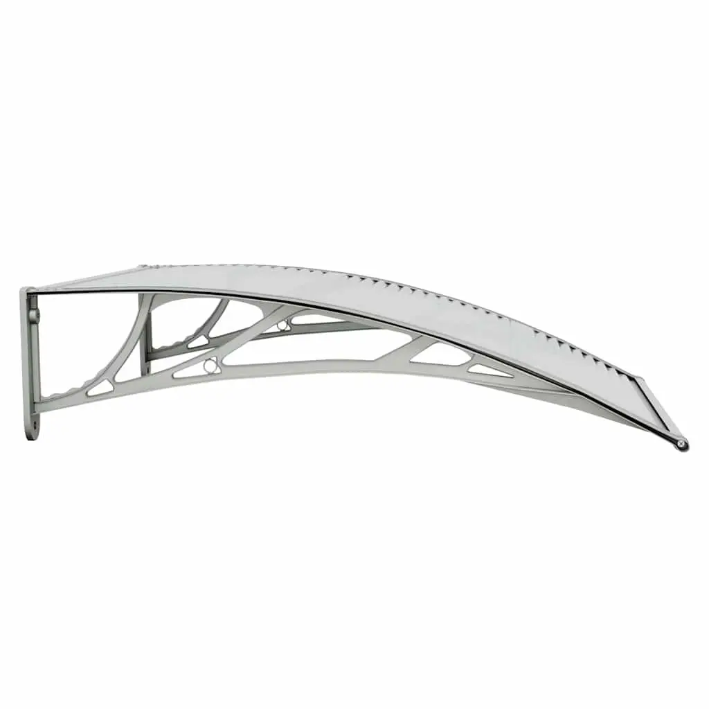 Door Canopy Grey Polycarbonate 100x75cm Outdoor Awning