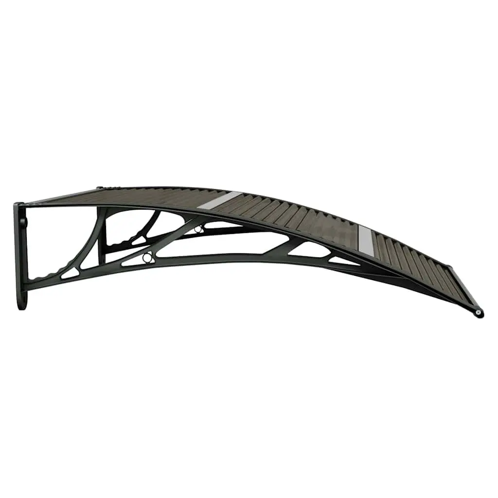 Door Canopy for Outdoor Use 100x80 cm Black Polycarbonate Awning