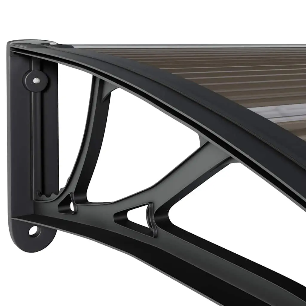 Door Canopy for Outdoor Use 100x80 cm Black Polycarbonate Awning