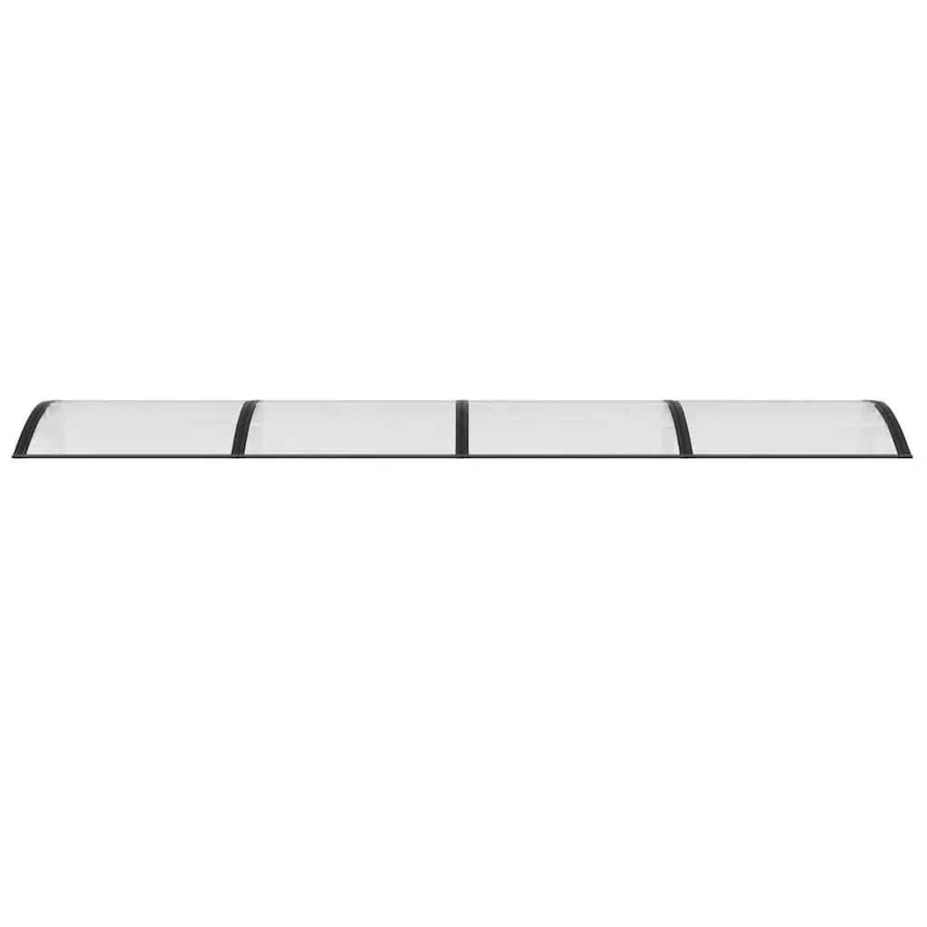 Door Canopy Black Transparent Polycarbonate Porch Awning Outdoor Weather Shield