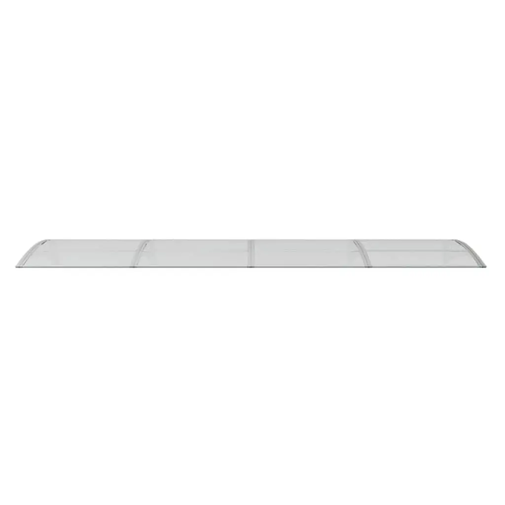 Door Canopy for Entrance 350x75cm Grey Polycarbonate Shelter Weather Protection