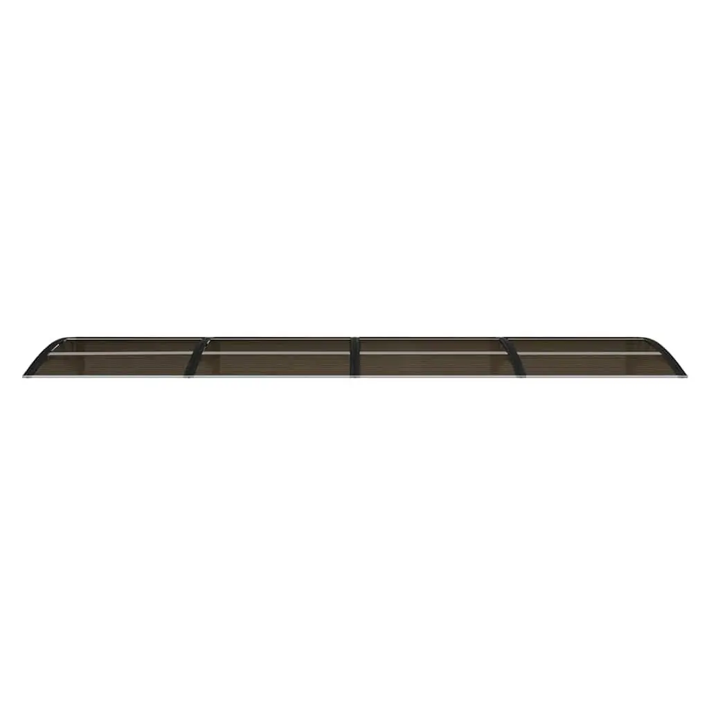 Door Canopy Black 350x75 cm Polycarbonate Front Porch Awning Shelter Roof Cover