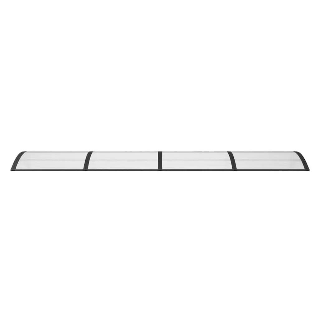 350x100cm Black Polycarbonate Door Canopy