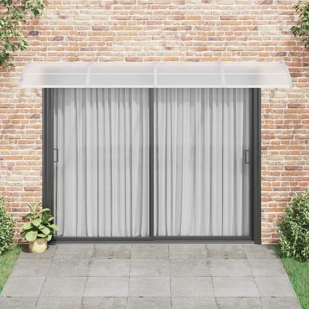 350x100 cm Grey Door Canopy Polycarbonate Awning
