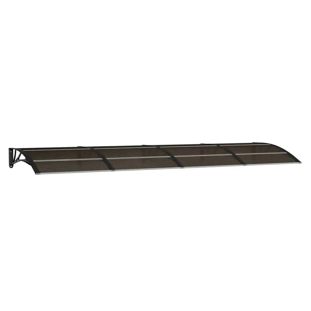 Door Canopy Outdoor 350x100 cm Polycarbonate Black Awning Weather Shield