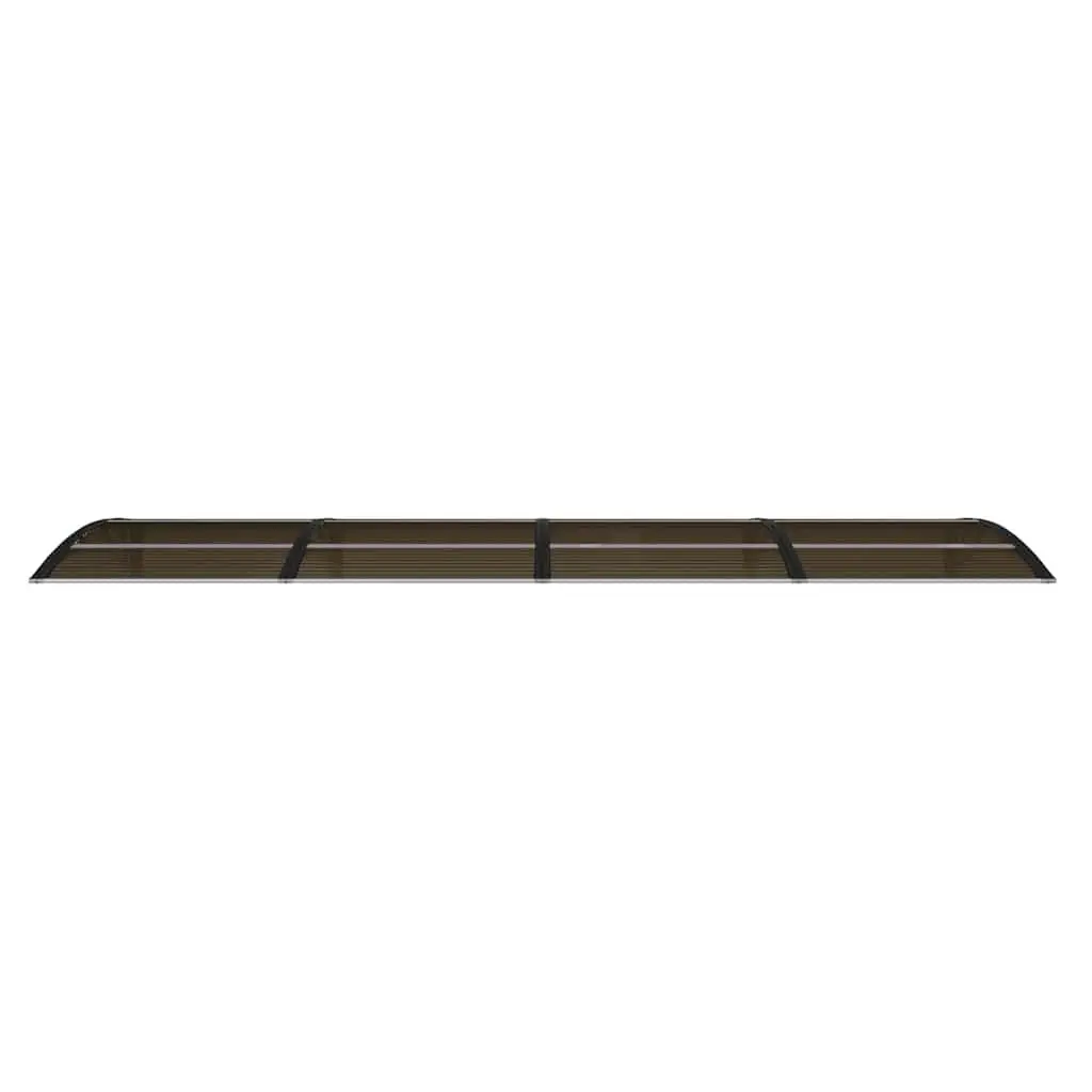 Door Canopy Outdoor 350x100 cm Polycarbonate Black Awning Weather Shield