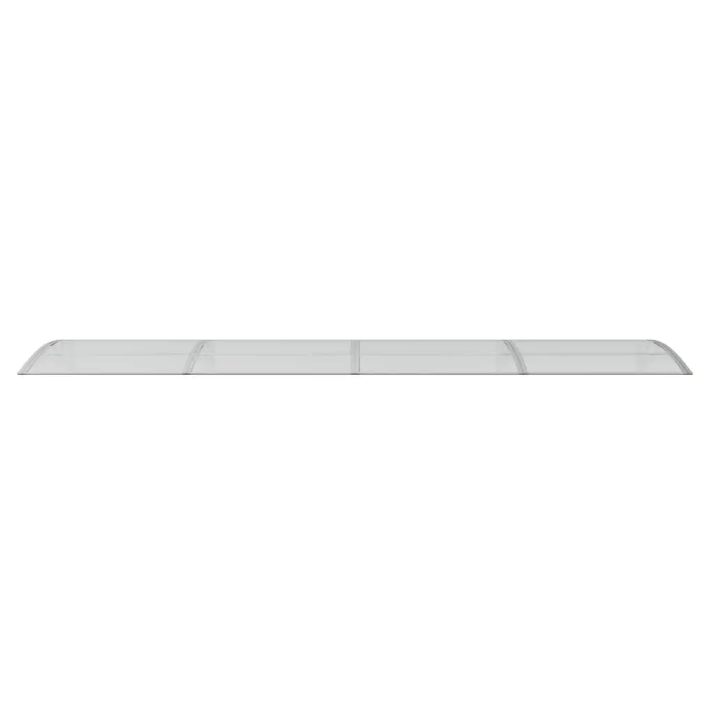 Door Canopy for Entrance 400x75 cm Grey Polycarbonate Weather Protection Awning