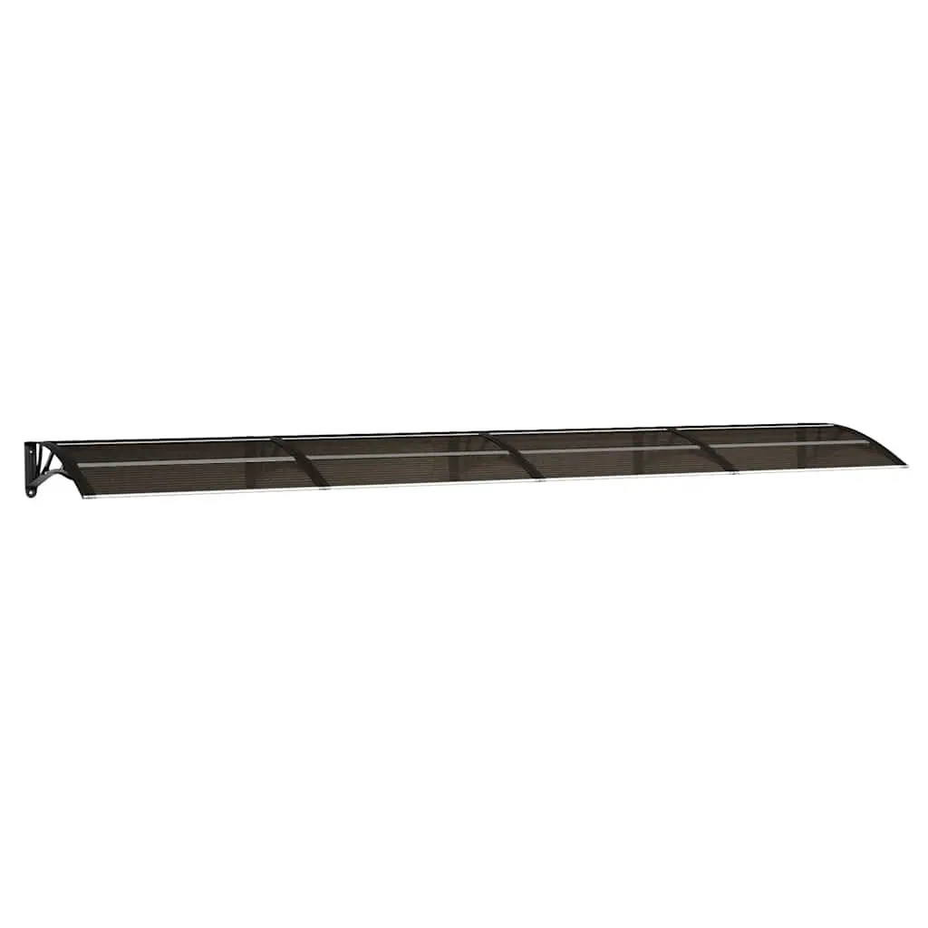 Door Canopy for Entrance 400x75cm Black Polycarbonate Awning Shelter