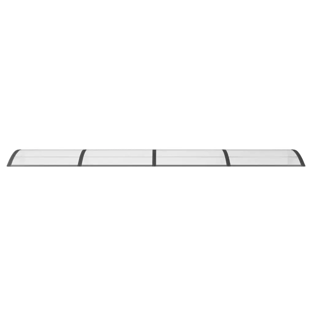 Door Canopy Awning 400x100cm Black Polycarbonate Porch Shelter Outdoor Entrance