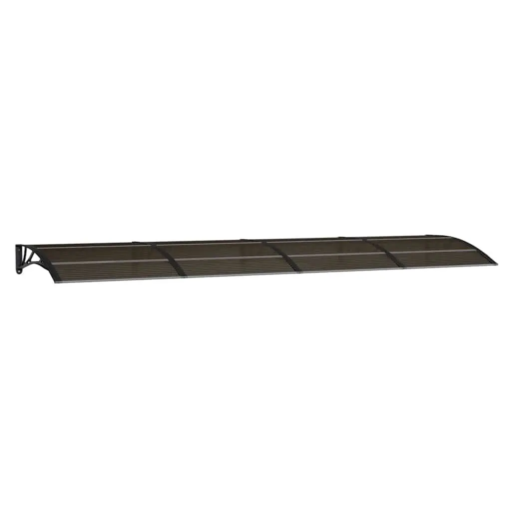 Door Canopy Outdoor Porch Entrance Awning Black 400x100 cm