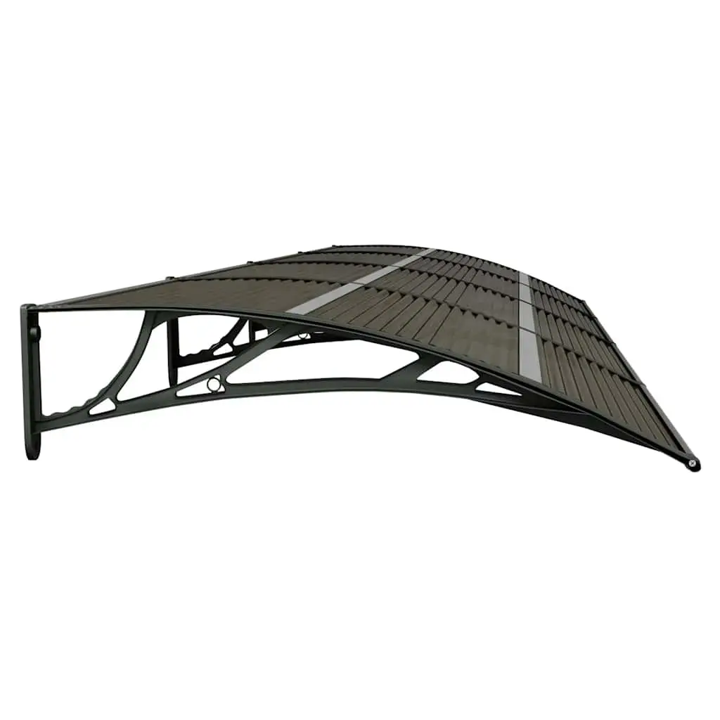 Door Canopy Outdoor Porch Entrance Awning Black 400x100 cm