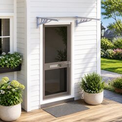 Door Canopy Awning 122x90cm Polycarbonate Transparent Porch Shelter Weather