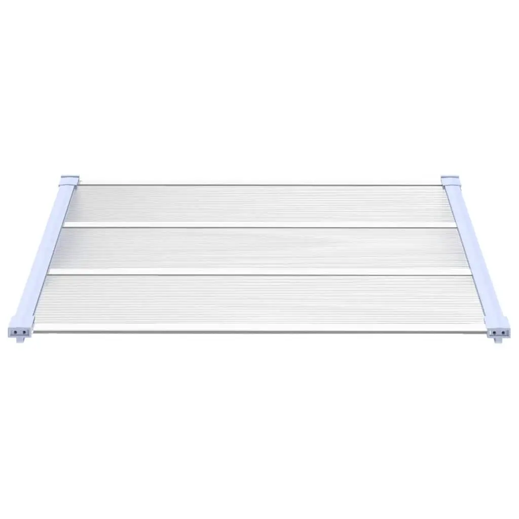 Door Canopy Awning for Entrance 122x90cm Polycarbonate Transparent Weather Shelter