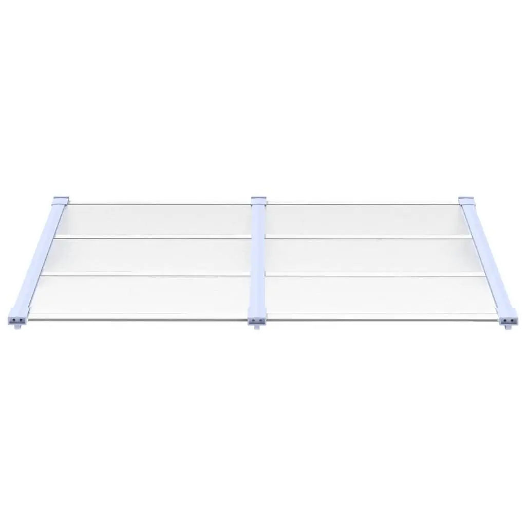 Door Canopy for Entrance 152.5x90 cm Grey Transparent Polycarbonate