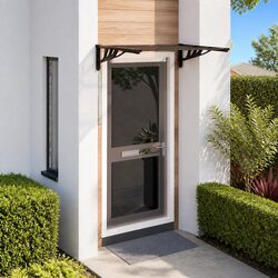 Black Door Canopy 122x90 cm: Polycarbonate Awning Specs