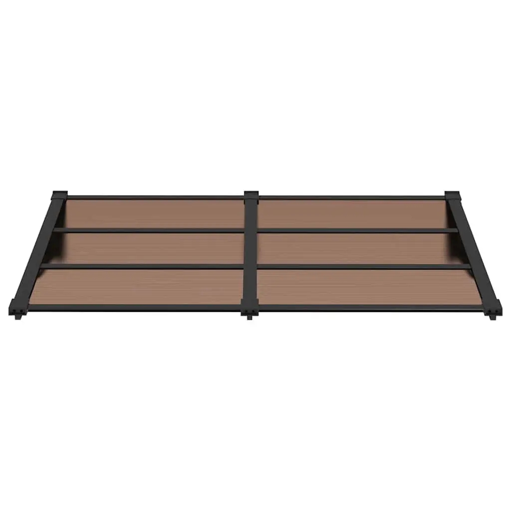 Door Canopy Polycarbonate 152.5x90cm Porch Awning Rain Protection Shelter