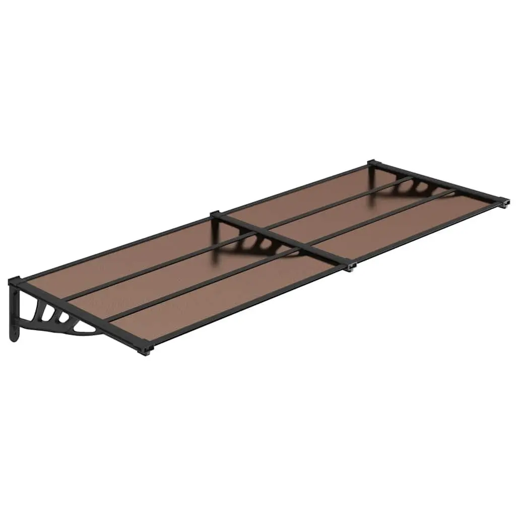Door Canopy Weather Protection Shelter for Porch Black 239x90cm