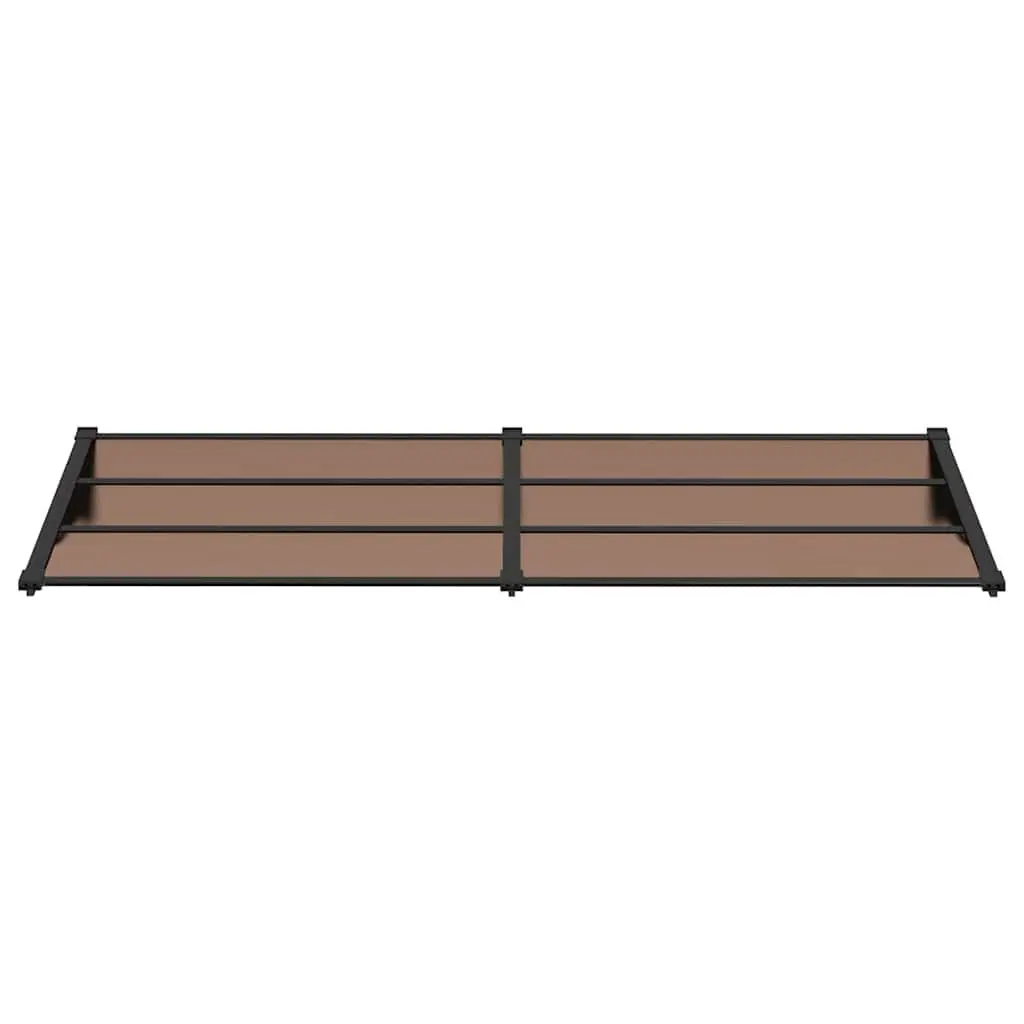 Door Canopy Weather Protection Shelter for Porch Black 239x90cm