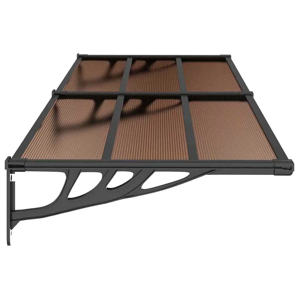 Door Canopy Weather Protection Shelter for Porch Black 239x90cm