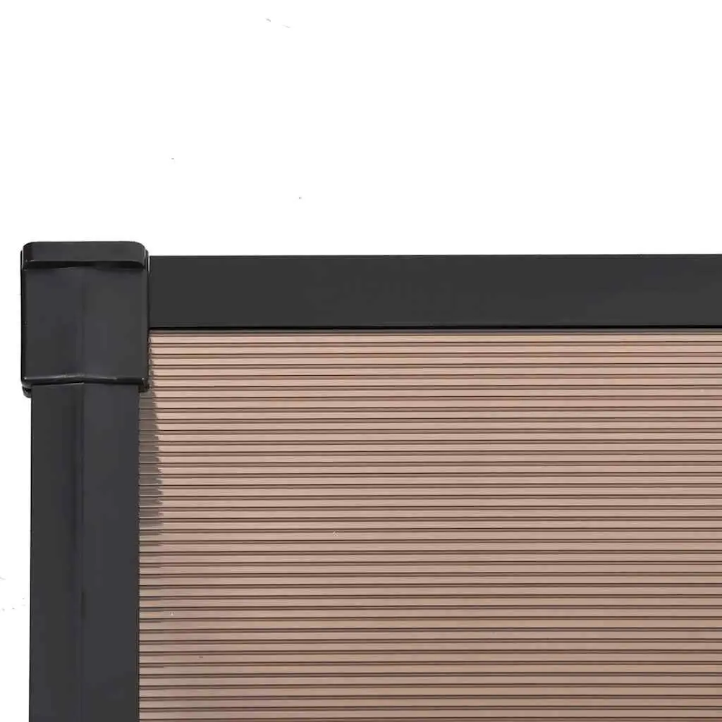 Door Canopy Weather Protection Shelter for Porch Black 239x90cm
