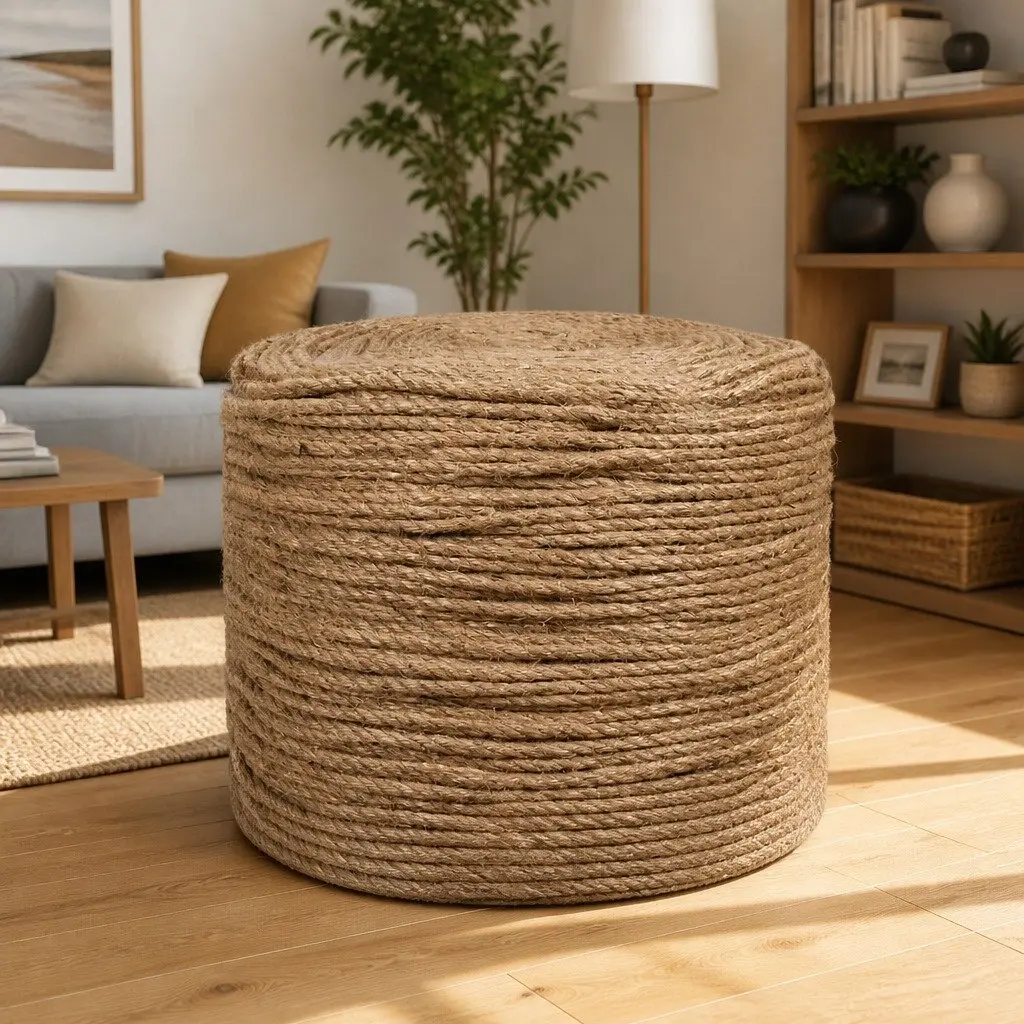 Jute Rope Garden Craft 50m Long 4mm Thick Brown Natural Twine