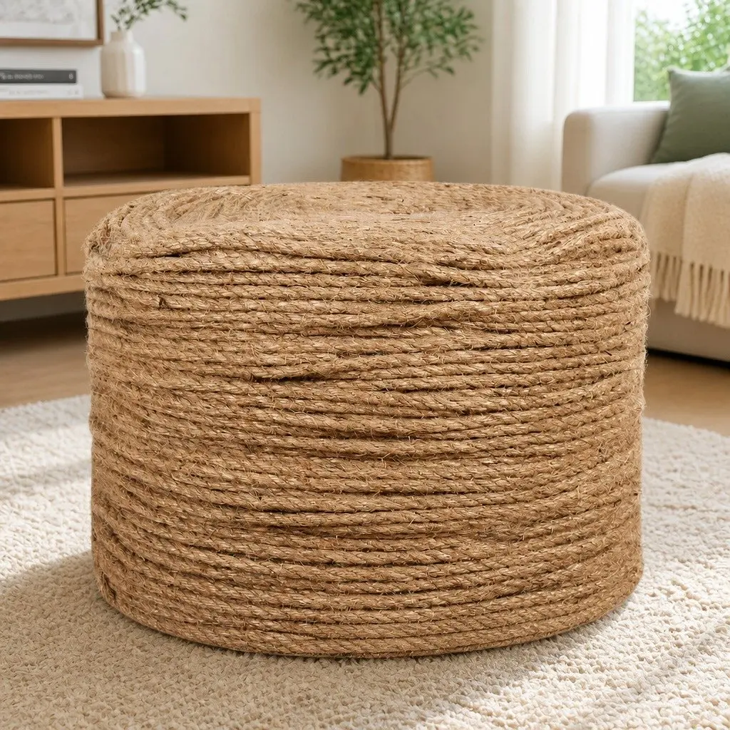 Jute Rope for Crafts Gardening 100m Long 4mm Thick Natural Braided Twine