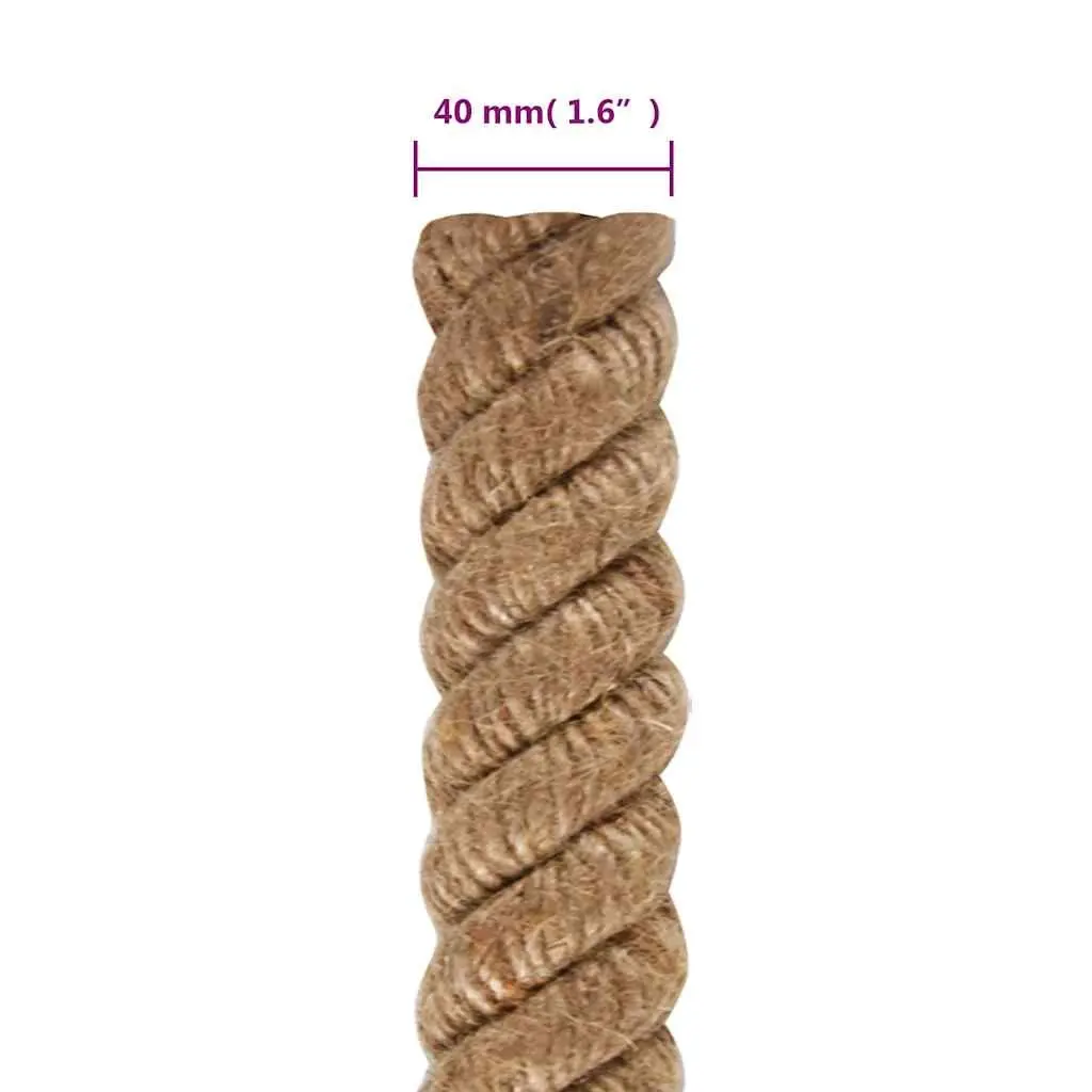 Jute Rope for Craft and Garden 10m Long 40mm Thick Natural Braided Twine