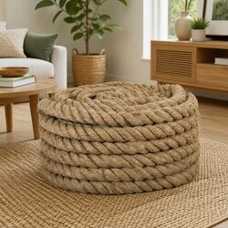 5m Natural Jute Rope, 60mm Diameter - Ideal for Various Uses