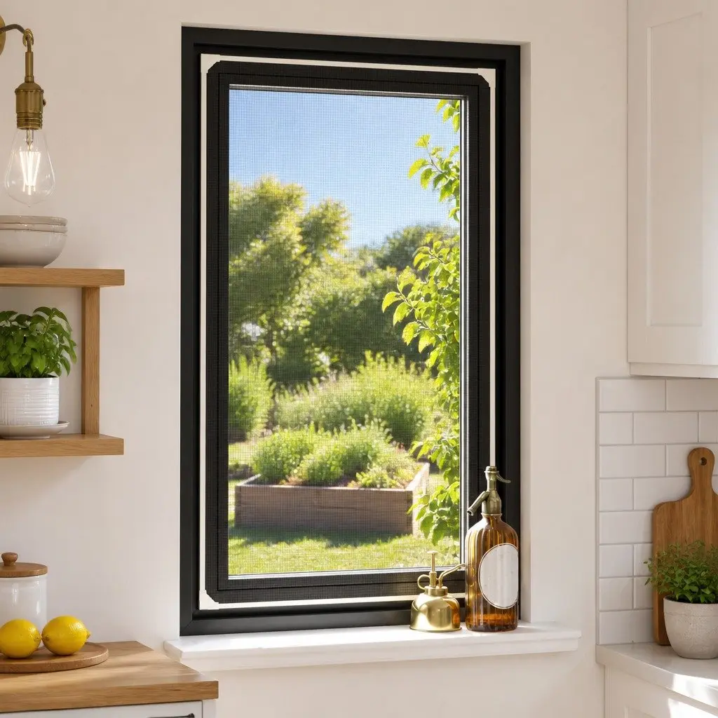 Magnetic Insect Screen for Windows White 80x140 cm Mesh Fly Protection