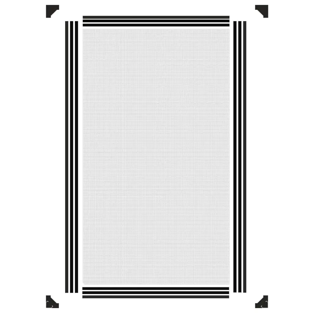 Magnetic Insect Screen Window Anthracite Fibreglass Mesh Easy Installation No