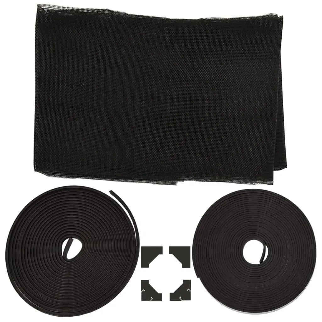 Magnetic Insect Screen Window Anthracite Fibreglass Mesh Easy Installation No