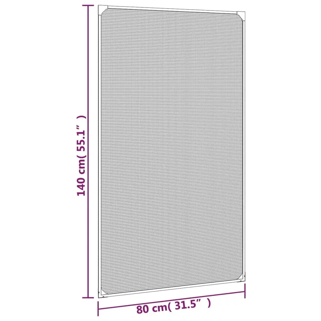 Magnetic Insect Screen Window Anthracite Fibreglass Mesh Easy Installation No