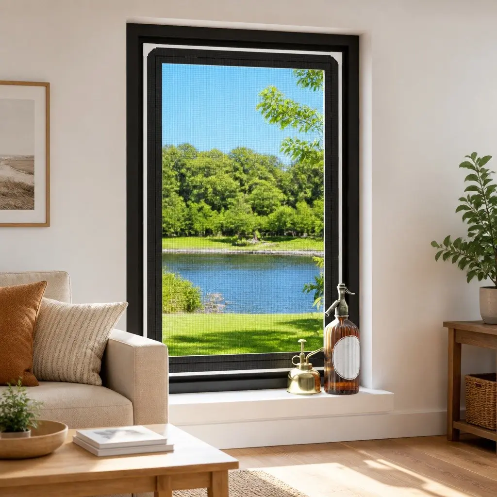 Magnetic Insect Screen for Windows 80x120 cm White Fibreglass Mesh