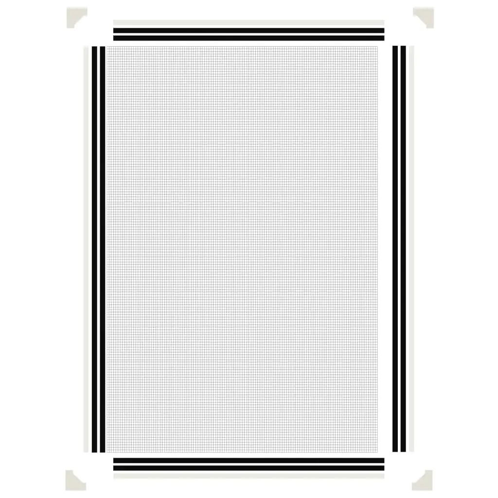 Magnetic Insect Screen for Windows 80x120 cm White Fibreglass Mesh