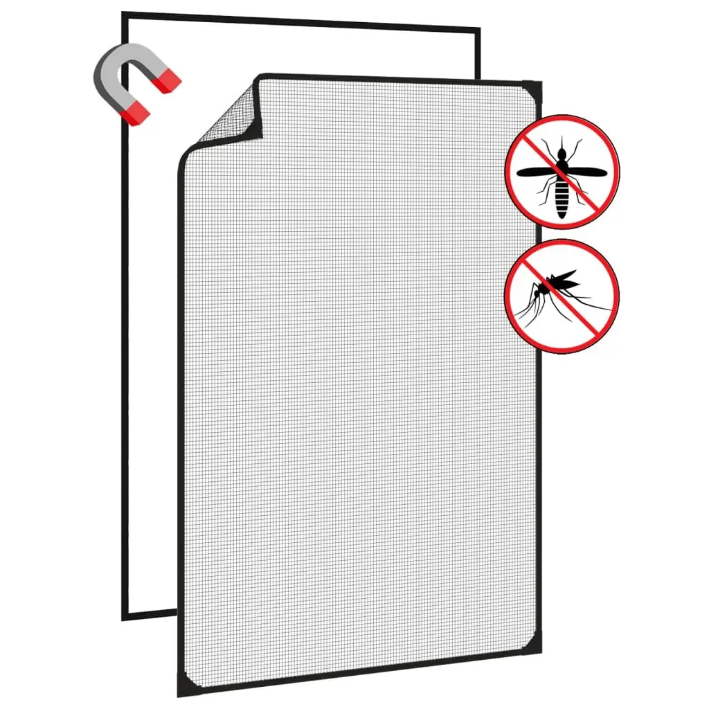 80x120cm Anthracite Magnetic Insect Screen Mesh